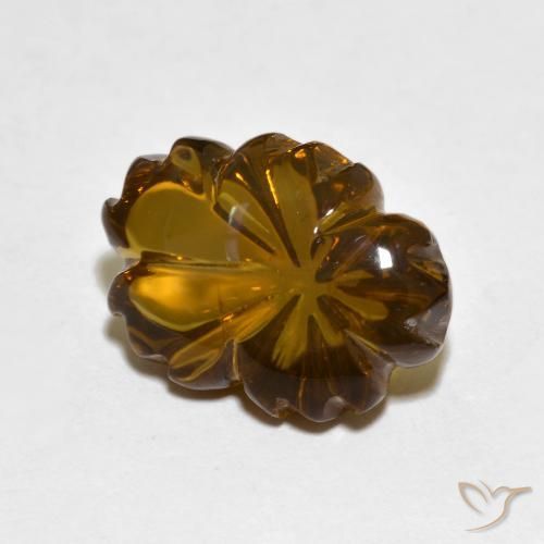 Quarzo fumé Marrone caldo naturale da 6.56 ct, Taglio a fiore, Trasparente