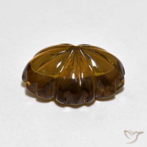 Quarzo fumé Marrone caldo naturale da 6.56 ct, Taglio a fiore, Trasparente