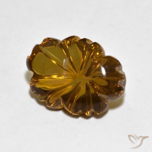 Quarzo fumé Marrone scuro naturale da 6.82 ct, Taglio a fiore, Trasparente