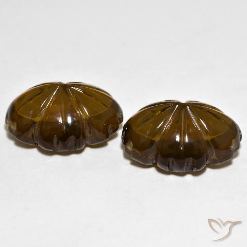 Gemme di Quarzo fumé Marrone scuro naturale da 20.15 ct, Taglio a fiore, Trasparente