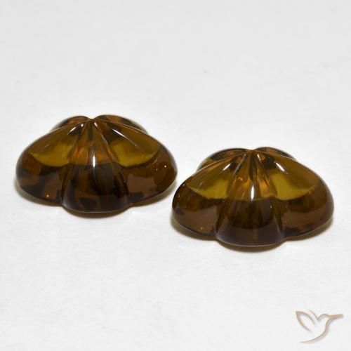 Gemme di Quarzo fumé Marrone medio-scuro naturale da 12.56 ct, Taglio a fiore, Trasparente