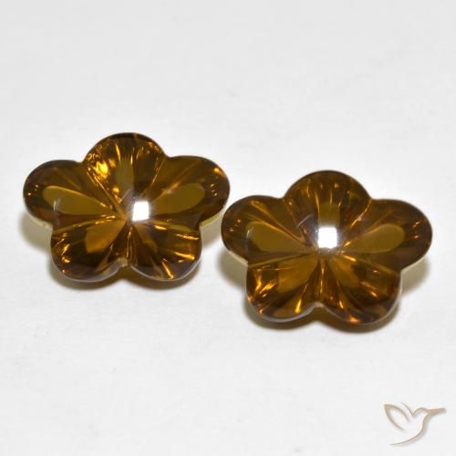 Gemme di Quarzo fumè Marrone scuro naturale da 13.02 ct, Taglio a fiore, Trasparente