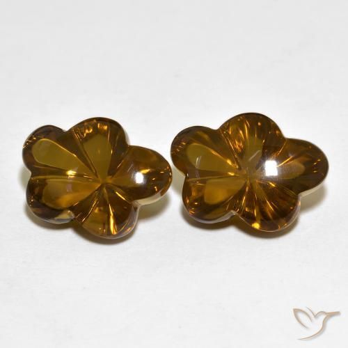 Gemme di Quarzo fumè Marrone scuro naturale da 13.02 ct, Taglio a fiore, Trasparente