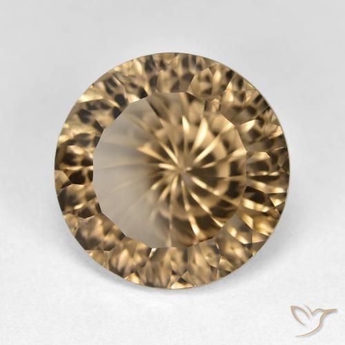 Quarzo fumé Marrone medio-chiaro naturale da 8.44 ct, Rotondo, VS