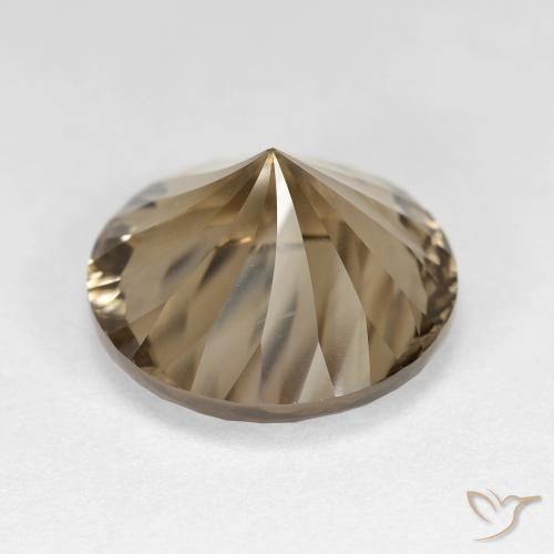 Quarzo fumé Marrone medio-chiaro naturale da 8.44 ct, Rotondo, VS