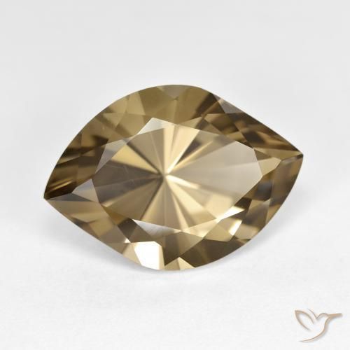Quarzo fumé Marrone chiaro naturale da 7.22 ct, Taglio marquise, VS