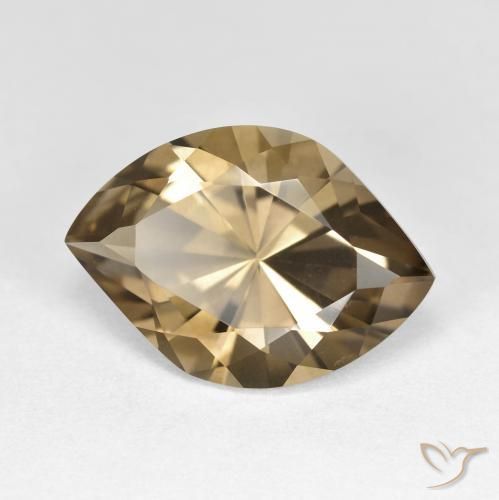 Quarzo fumé Marrone caldo naturale da 7.22 ct, Taglio marquise, VS
