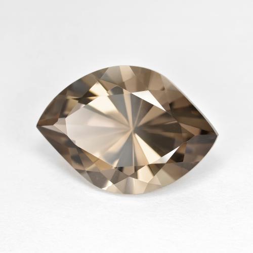 Quarzo fumé Marrone caldo naturale da 7.35 ct, Taglio marquise, VVS