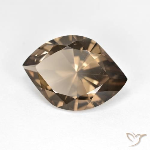 Quarzo fumé Marrone caldo naturale da 6.45 ct, Taglio marquise, VVS-VS
