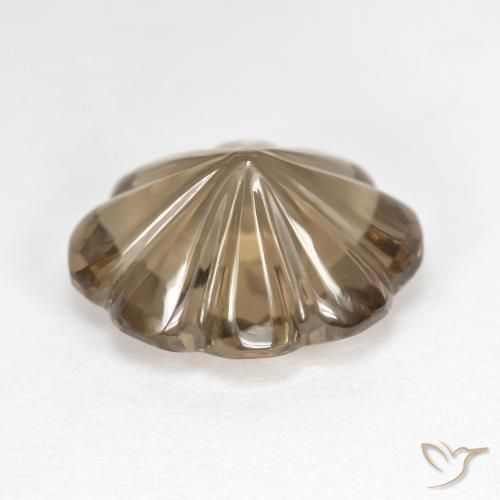 Quarzo fumé Marrone chiaro terroso naturale da 6.82 ct, Taglio a fiore, VVS-VS