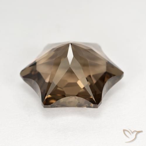 Quarzo fumé Marrone caldo naturale da 9.22 ct, Taglio a fantasia, VVS