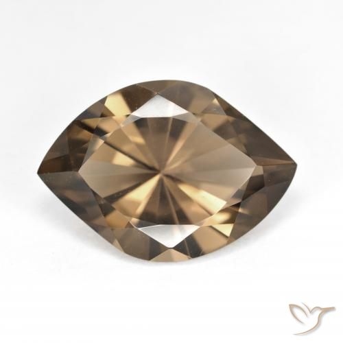 6.89ct Naturale Marrone medio-chiaro Quarzo fumé, Taglio marquise, VVS