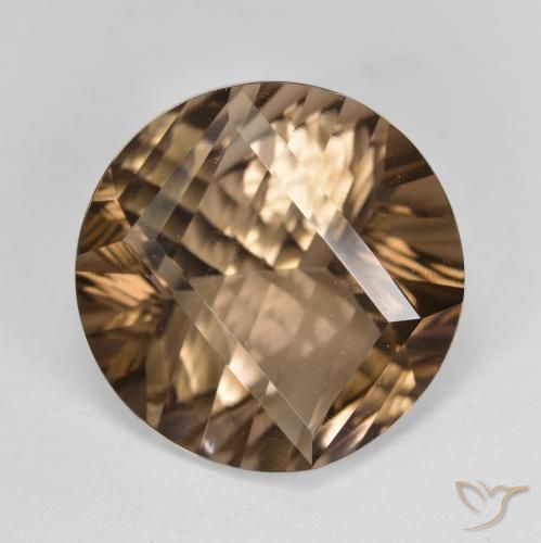 9.93ct Naturale Moka chiaro Quarzo fumè, Rotondo, VVS-VS