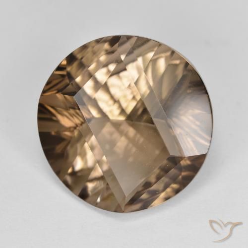 Quarzo fumé Moka chiaro naturale da 9.93 ct, Rotondo, VVS-VS