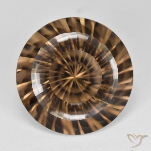 15.94ct Naturale Moka chiaro Quarzo fumè, Rotondo, VVS