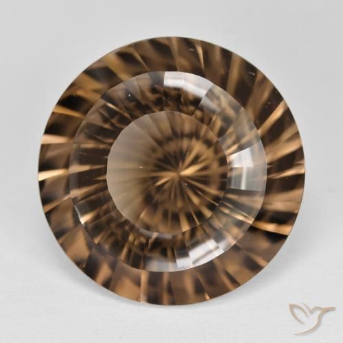Quarzo fumé Moka chiaro naturale da 15.94 ct, Rotondo, VVS