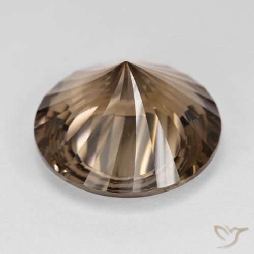 Quarzo fumé Moka chiaro naturale da 15.94 ct, Rotondo, VVS