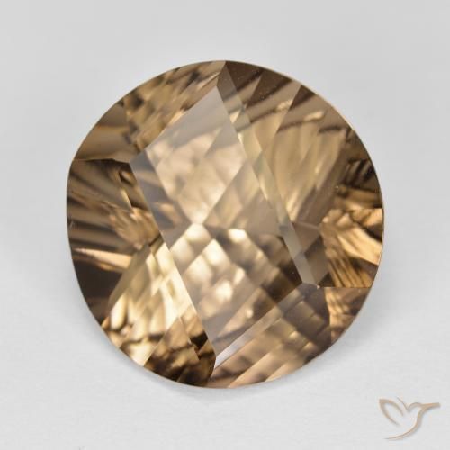 Quarzo fumé Marrone chiaro naturale da 9.89 ct, Rotondo, VVS