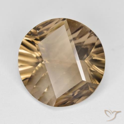 Quarzo fumé Marrone caldo naturale da 9.26 ct, Rotondo, VVS-VS