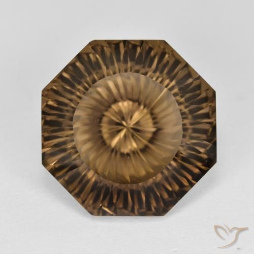 8.58ct Naturale Marrone chiaro Quarzo fumè, Taglio smeraldo, VVS-VS