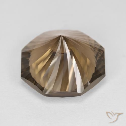 Quarzo fumé Marrone chiaro naturale da 8.58 ct, Ottagonale / Taglio smeraldo, VVS-VS