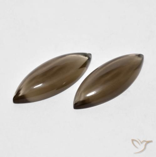 Gemme di Quarzo fumé Hickory Brown naturale da 11.08 ct, Taglio marquise, Trasparente