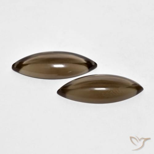 Gemme di Quarzo fumé Hickory Brown naturale da 11.08 ct, Taglio marquise, Trasparente