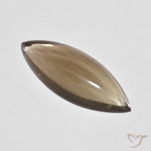 5.64ct Naturale Marrone medio-chiaro Quarzo fumé, Taglio marquise, Trasparente