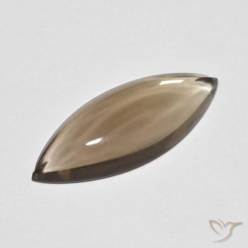 Quarzo fumé Marrone medio-chiaro naturale da 5.64 ct, Taglio marquise, Trasparente
