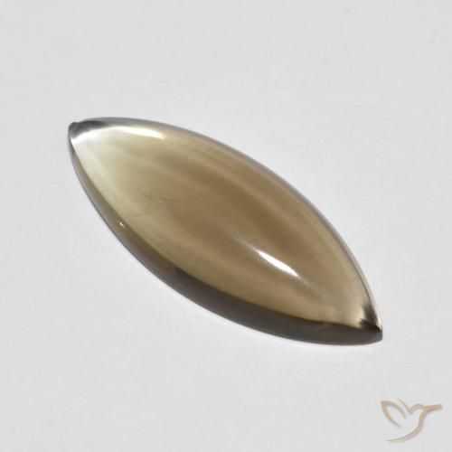 5.64ct Naturale Moka chiaro Quarzo fumé, Taglio marquise, Trasparente