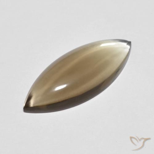 Quarzo fumé Moka chiaro naturale da 5.64 ct, Taglio marquise, Trasparente