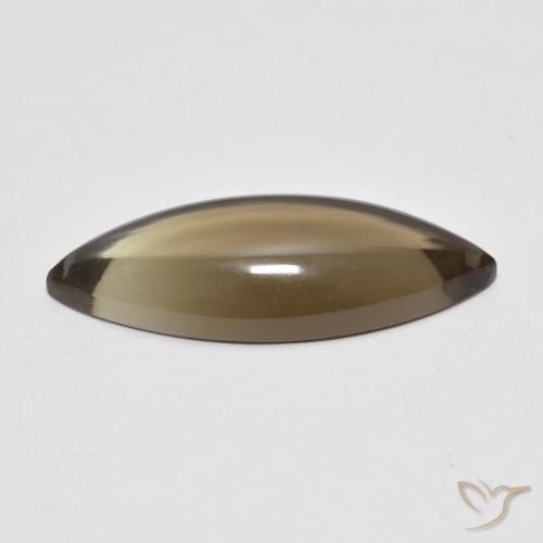 Quarzo fumé Moka chiaro naturale da 5.64 ct, Taglio marquise, Trasparente