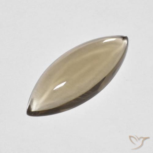 5.63ct Naturale Marrone caldo Quarzo fumé, Taglio marquise, Trasparente