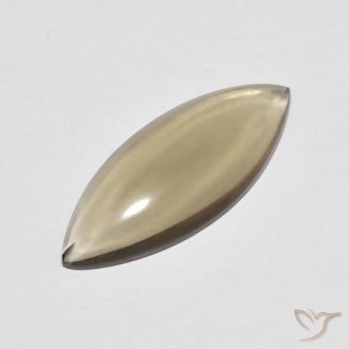 Quarzo fumé Marrone chiaro terroso naturale da 5.65 ct, Taglio marquise, Trasparente