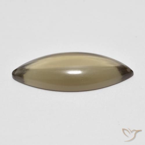 Quarzo fumé Marrone chiaro terroso naturale da 5.65 ct, Taglio marquise, Trasparente