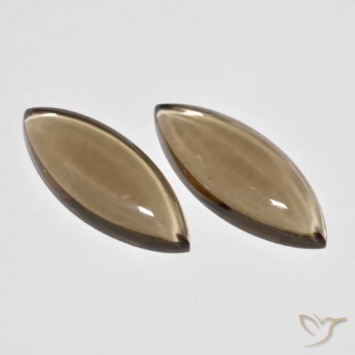 12.41ctw Naturale Marrone chiaro Quarzo fumé, Taglio marquise, Trasparente