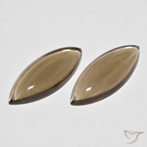 Gemme di Quarzo fumé Marrone chiaro naturale da 12.41 ct, Taglio marquise, Trasparente