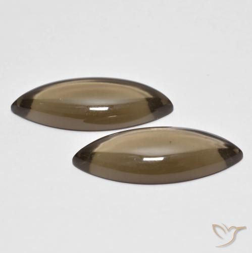 Gemme di Quarzo fumé Marrone chiaro naturale da 12.41 ct, Taglio marquise, Trasparente