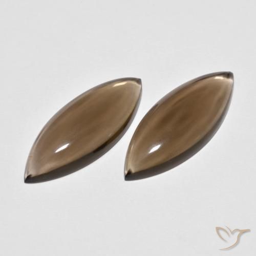 Gemme di Quarzo fumé Hickory Brown naturale da 11.81 ct, Taglio marquise, Trasparente