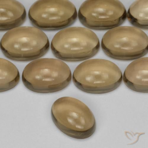 0.57ct Naturale Marrone caldo Quarzo fumè, Ovale, Trasparente