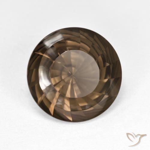 Quarzo fumé Marrone chiaro naturale da 4.39 ct, Rotondo, VVS