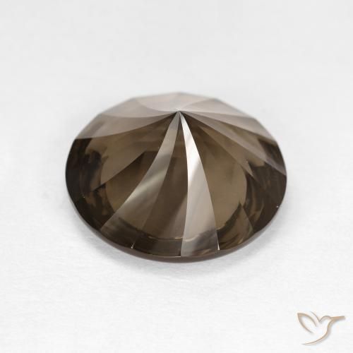 Quarzo fumé Marrone chiaro naturale da 4.39 ct, Rotondo, VVS
