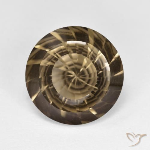 5.42ct Naturale Marrone medio-chiaro Quarzo fumé, Rotondo, VVS