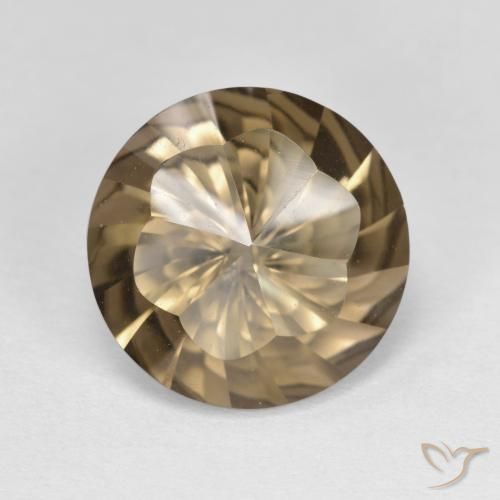 4.83ct Naturale Marrone medio Quarzo fumé, Rotondo, VVS-VS