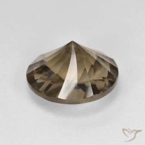 Quarzo fumé Marrone medio naturale da 4.83 ct, Rotondo, VVS-VS
