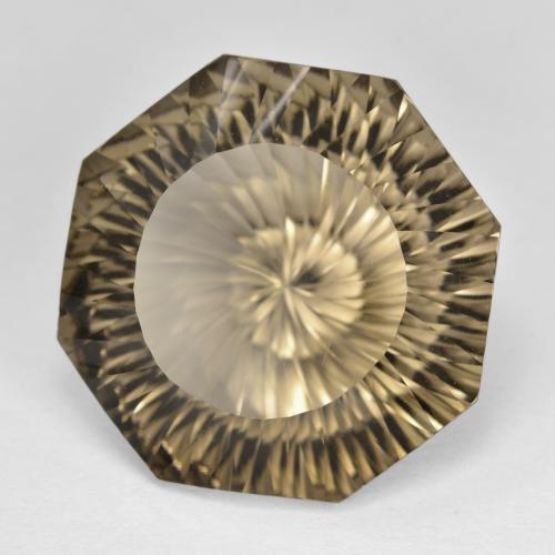 Quarzo fumé naturale marrone da 17,73 ct, taglio smeraldo, VVS-VS
