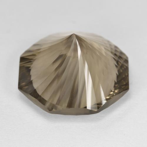 Quarzo fumé naturale marrone da 17,73 ct, taglio smeraldo, VVS-VS
