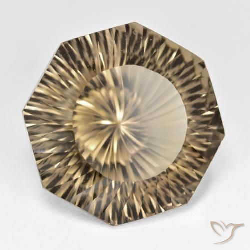 Quarzo fumé Marrone chiaro terroso naturale da 18.50 ct, Ottagonale / Taglio smeraldo, VVS-VS