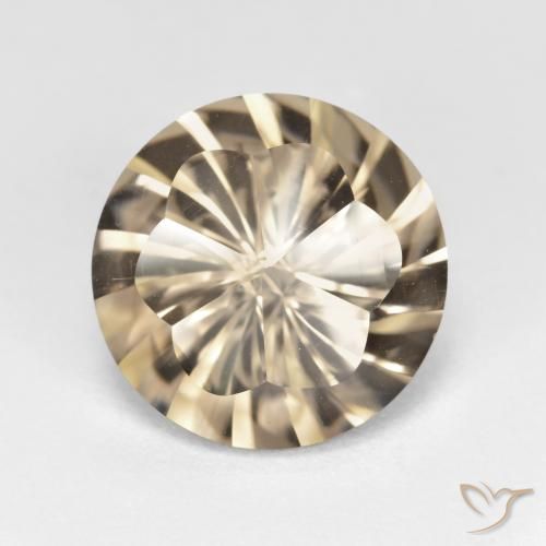 5.28ct Naturale legno marrone Wood Quarzo fumé, Rotondo, VVS-VS