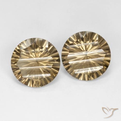Gemme di Quarzo fumé Marrone caldo naturale da 10.22 ct, Rotondo, VS